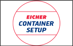 Eicher container setup